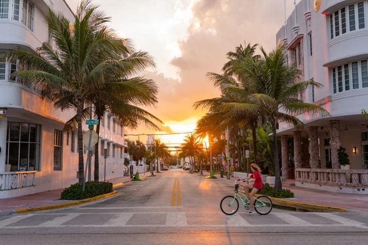 andar en bicicleta en miami