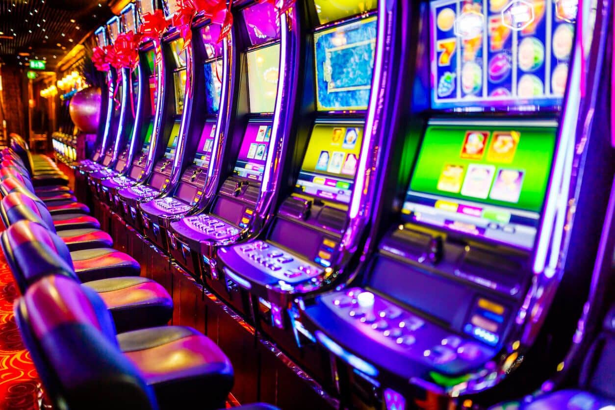 bank of slot machines