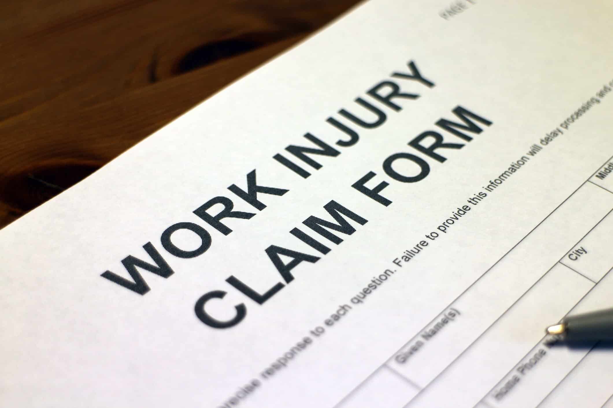 Worker's Comp Claim Form