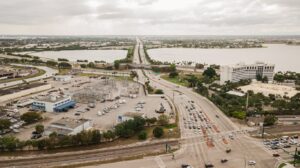  I-95 in Downtown West Palm Beach, Florida During Spring Break in March of 2021