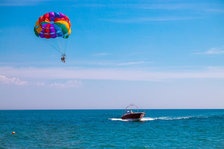 Parasailing boat ride