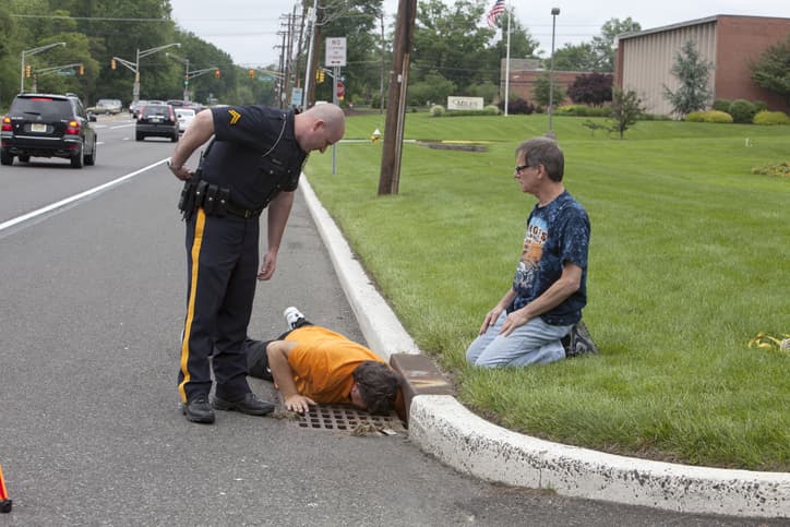 Good samaritans trying to save ducks