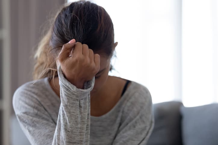 woman suffering from emotional damage