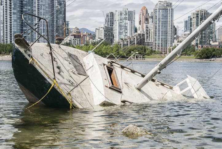 sinking boat