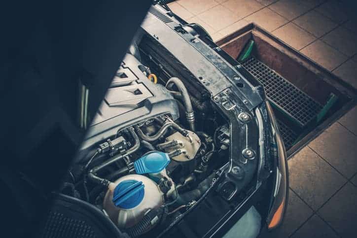 Car being serviced