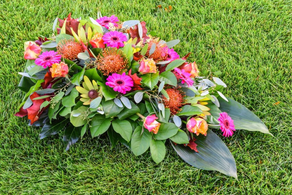 Memorial flowers after a wrongful death.