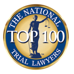 The National Top 100 Trial Laywers badge
