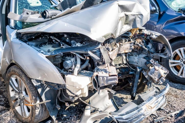 Who Causes The Most Car Accidents? 65 A Severely Damaged Vehicle After A Car Accident.